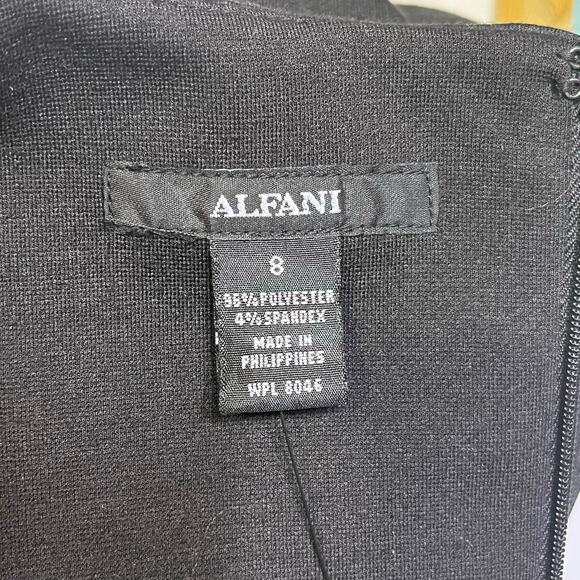 Alfani black embellished sheath dress size 8 cocktail formal evening classic - Picture 10 of 12